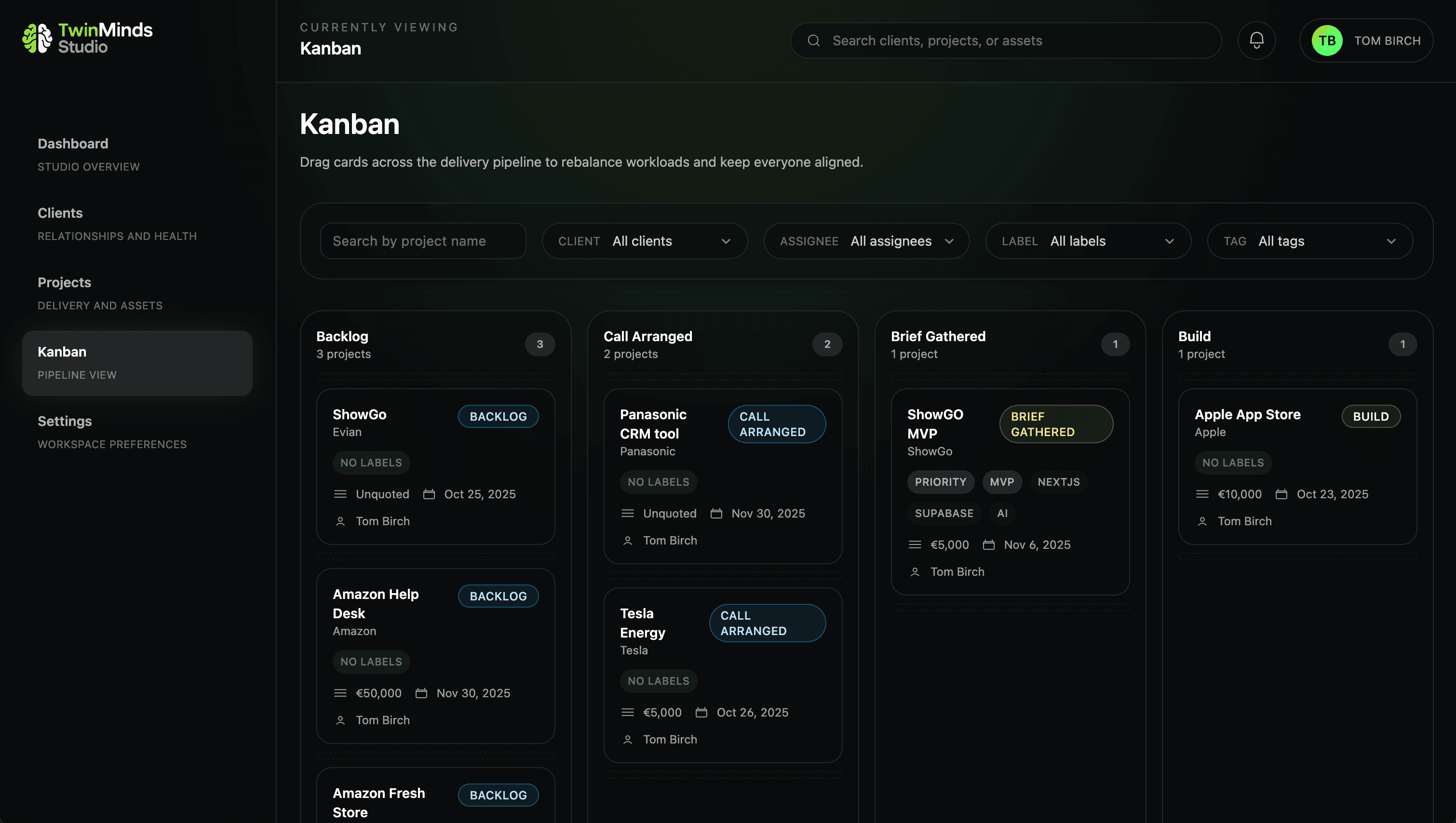 Pulse CRM preview