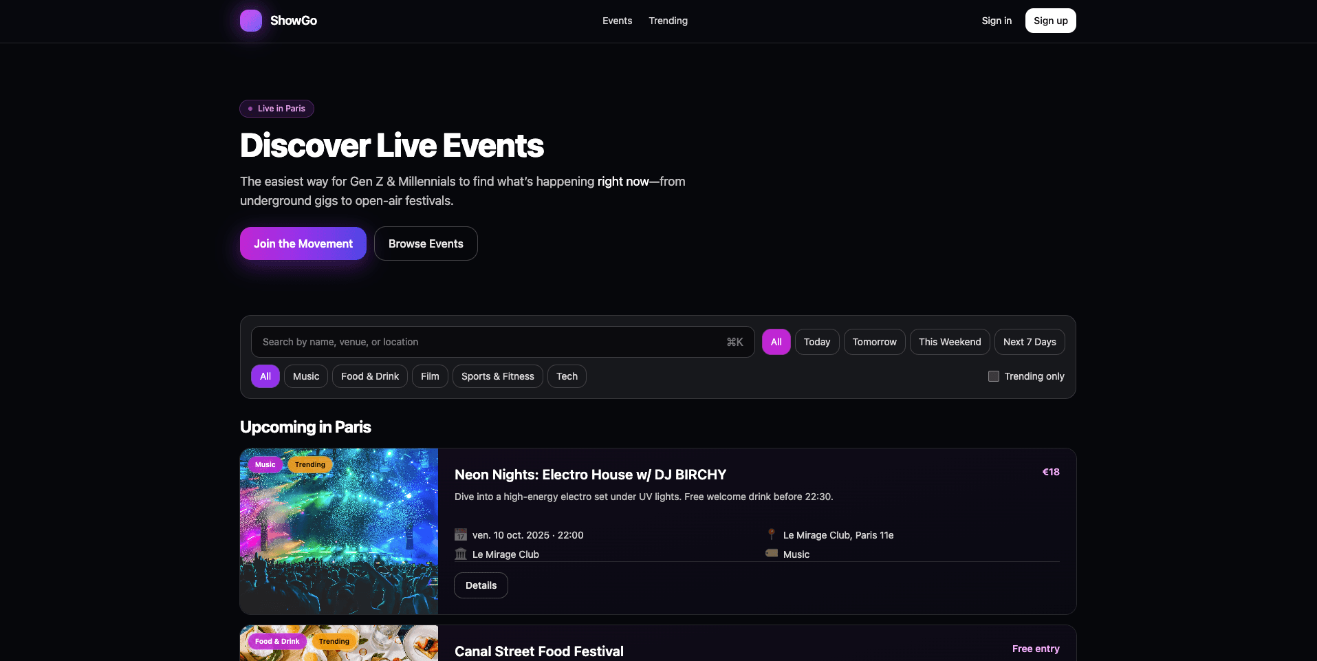 ShowGO preview