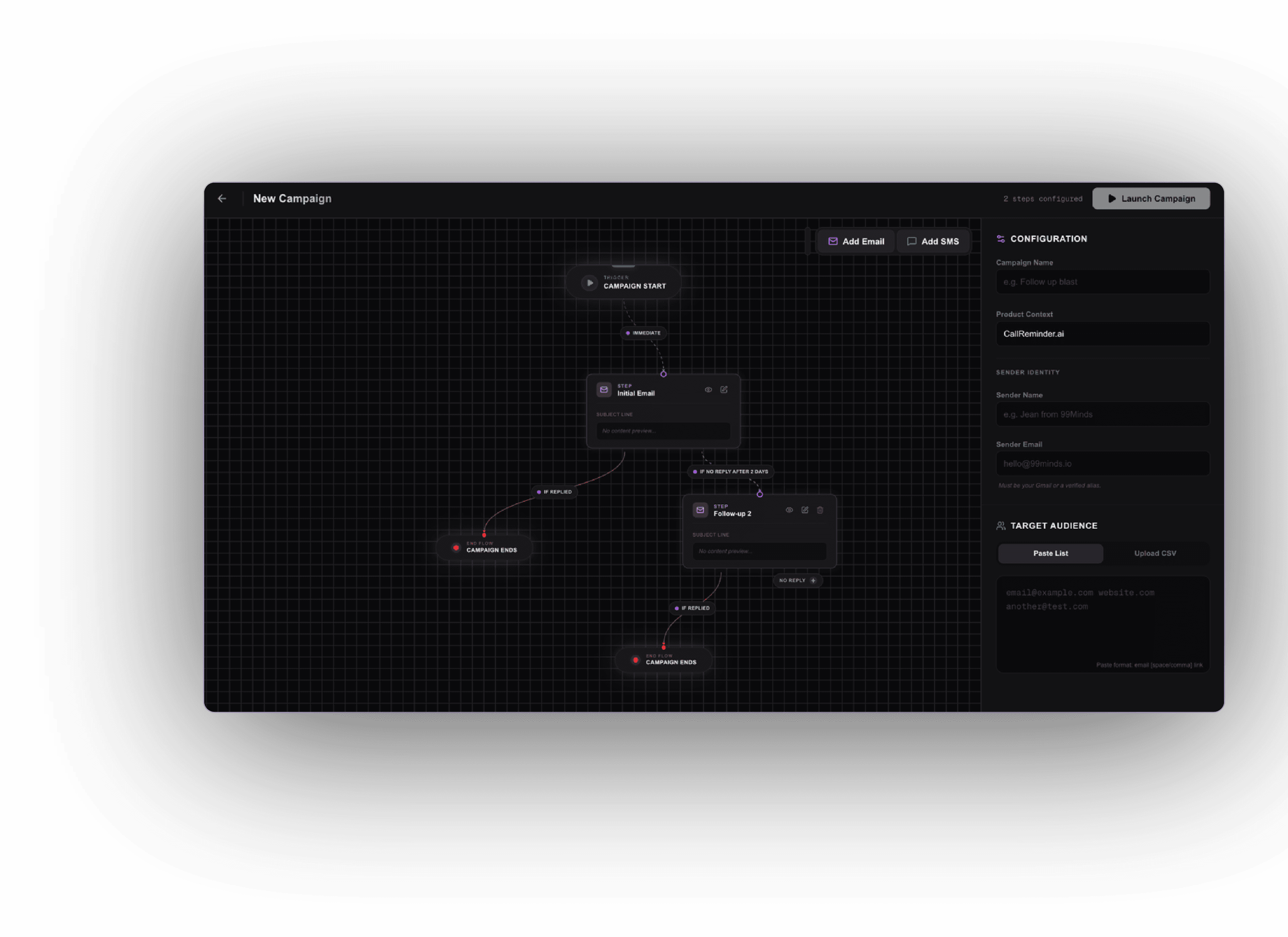Sales Lead Generation Agent product screenshot