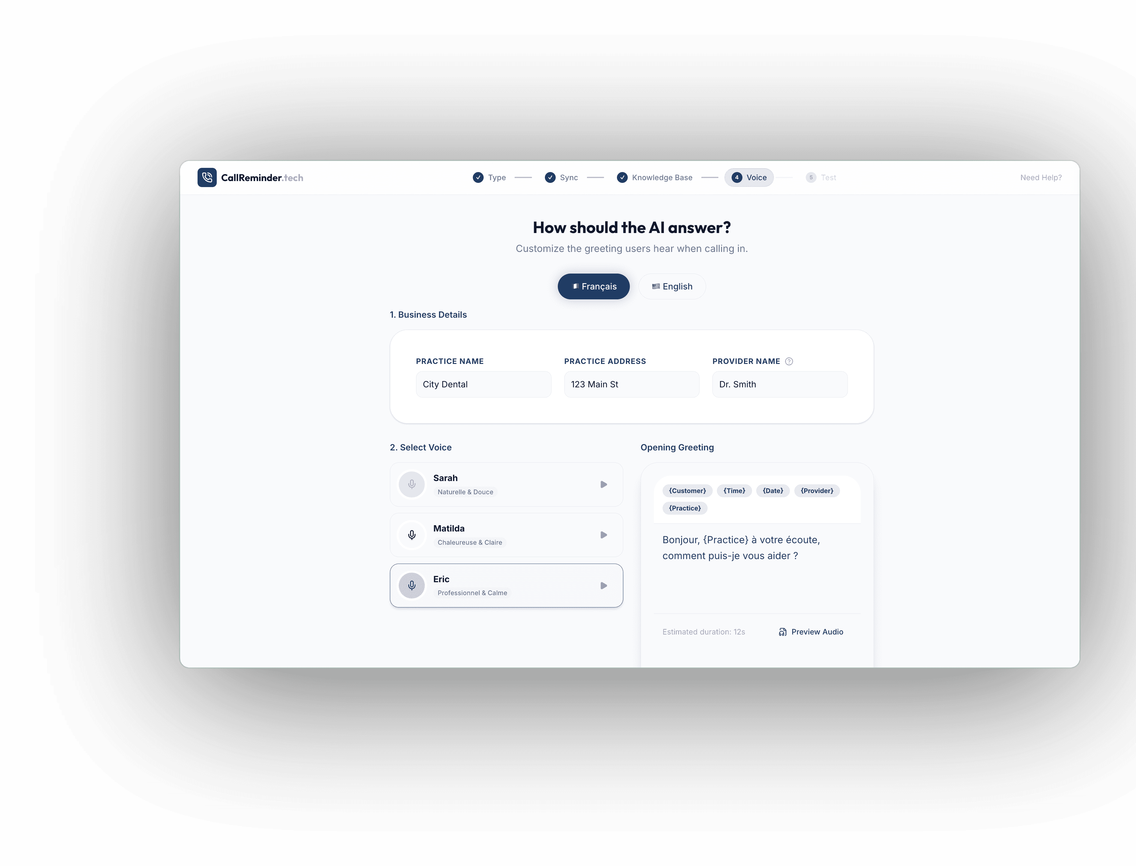 CallReminder product screenshot